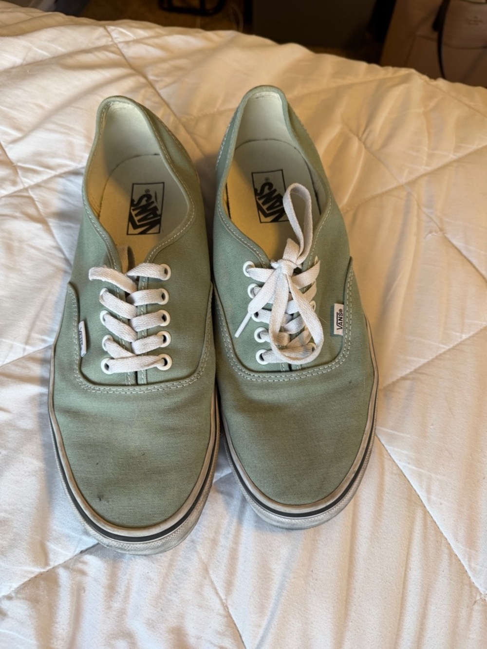 Vans Sage Green Low-Top Canvas Sneakers